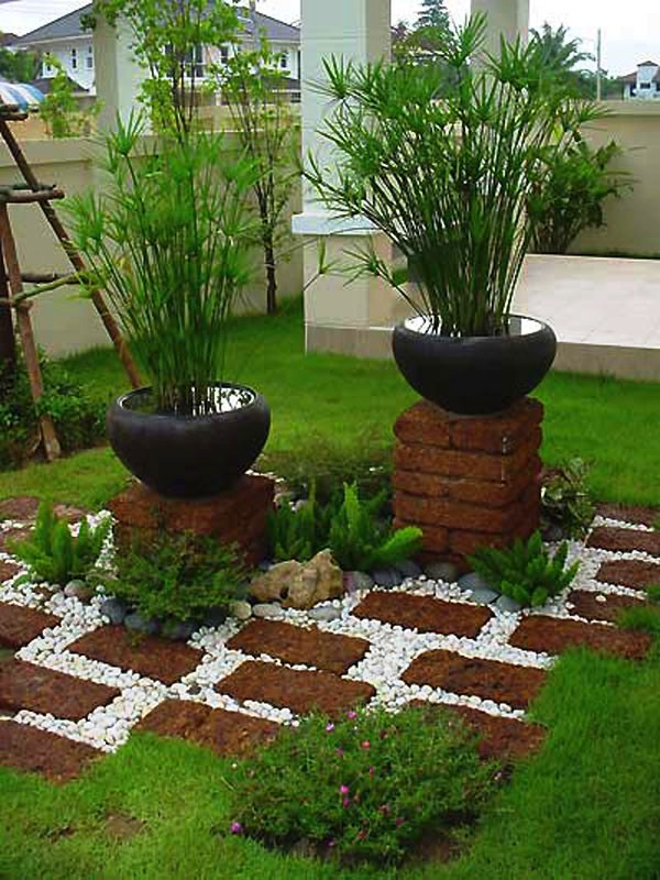 13 ideas con ladrillos para el jardÃn
