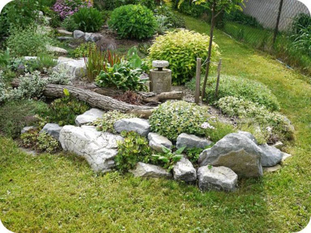 decorare il giardino con la pietra