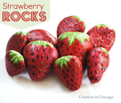 Cantos rodados pintados para el jardín