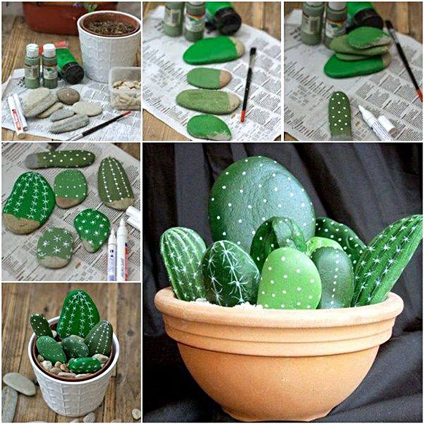 Bonitas de decoración de jardines con rocas