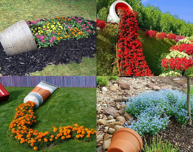 15+ macetas derramadas para decorar tu jardín